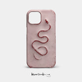 Snake comes and goes, Year of the Snake, three-dimensional relief embossed creative leather, suitable for Apple 17 mobile phone case leather iPhone16 16pro 16promax custom handmade new model 15promax