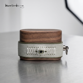 Sony WF-1000xm6 handmade genuine leather walnut suitable for Bluetooth headset protective cover WF-1000xm5 all-inclusive 4th and 5th generation wooden eyes linkbuds S creative
