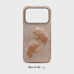 Relief art palm design leather mobile phone case concept sculpture high-grade cowhide texture old gift New Year gift suitable for Apple iPhone17pro 16promax hand-made customization