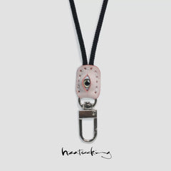 Original design pendant, handmade cowhide lanyard, braided hanging neck mobile phone chain, short wrist pendant, cowhide decoration personality