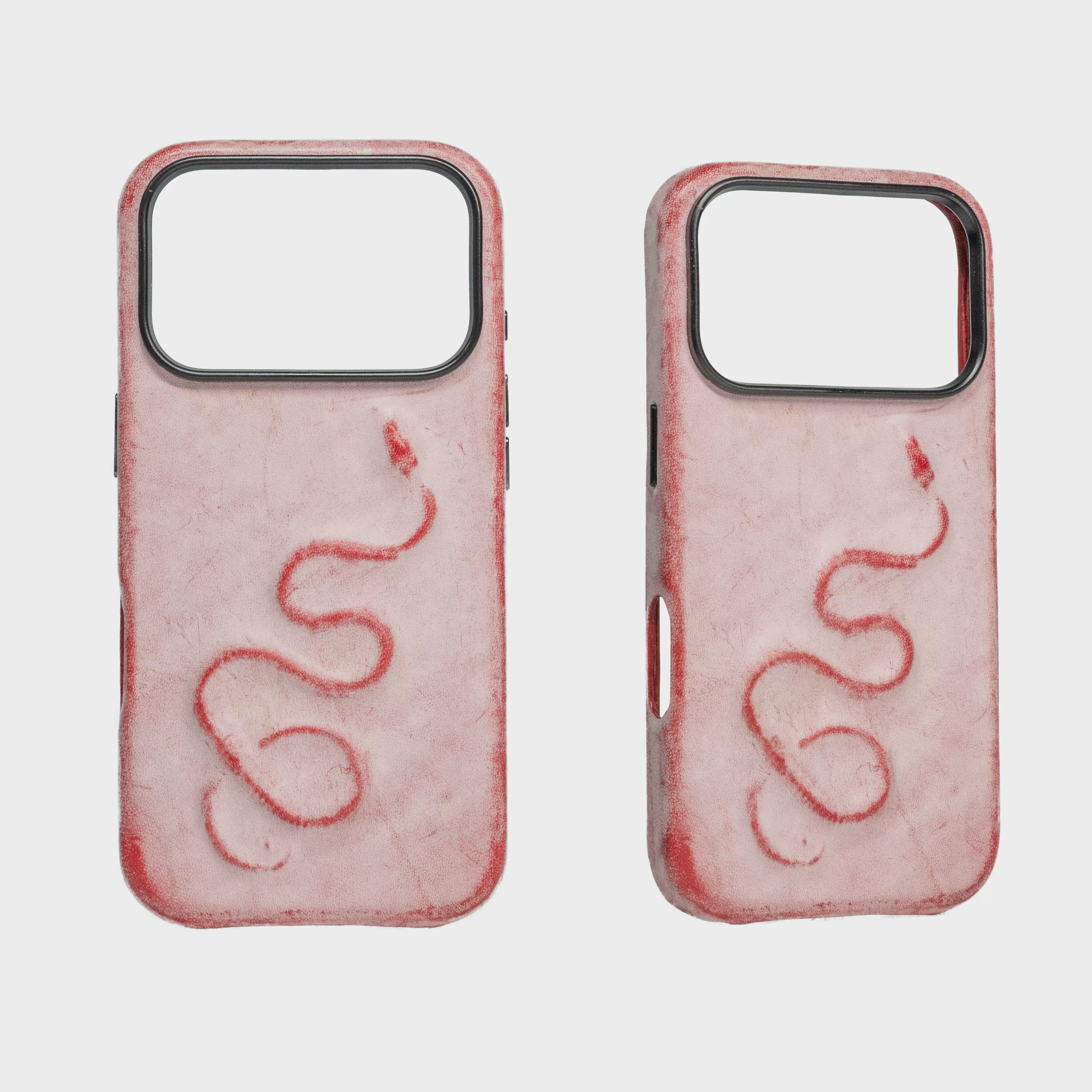 Three-pack all-inclusive mobile phone case, anti-fall horse embossed leather mobile phone case, suitable for iPhone17pro creative original 17promax year of the horse gift birthday genuine leather handmade custom texture